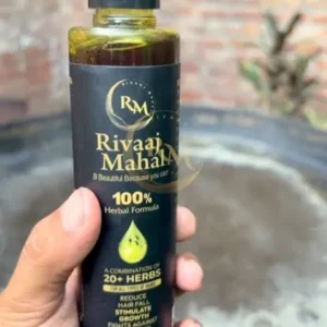 rivaj mahal hair oil for hair growth & shine 100% natural formula for men & women stops hair fall, promotes thick & long hair 200ml, hair food oil, hair growth oil, herbal hair oil, hair fall control, rosemary oil for hair growth free delivery