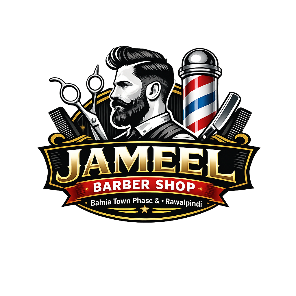 jameel barber shop logo